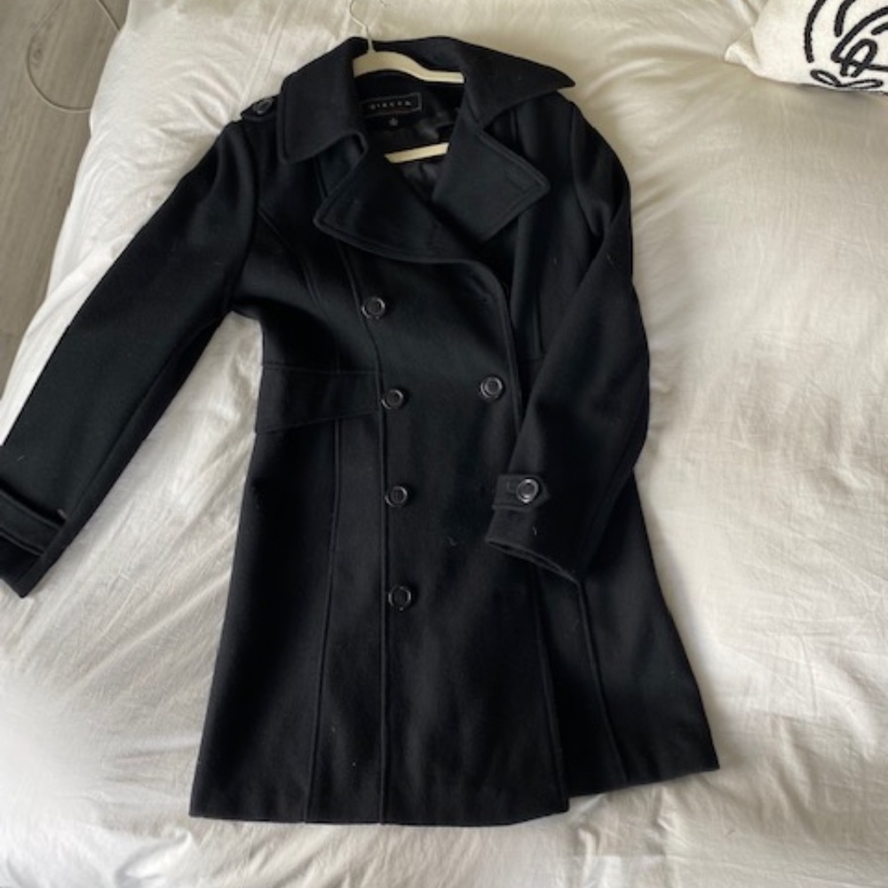 Black Wool Trench